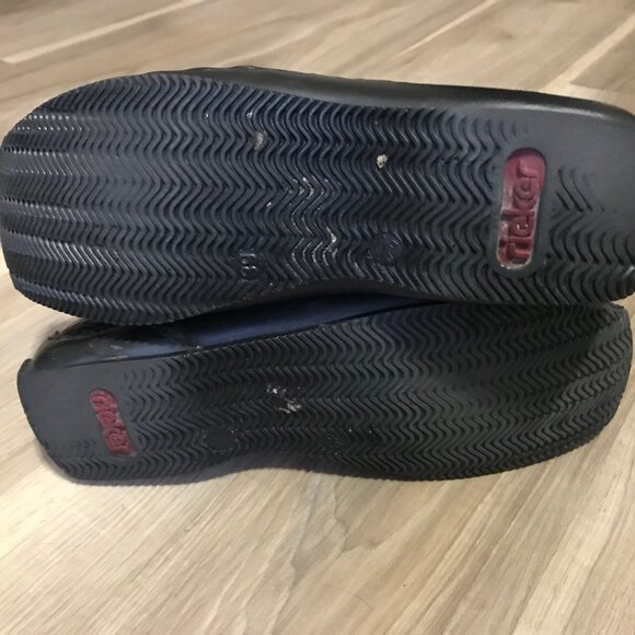 Rieker Ladies Black Leather And Patent Shoes Size 39 - Picture 5 of 6